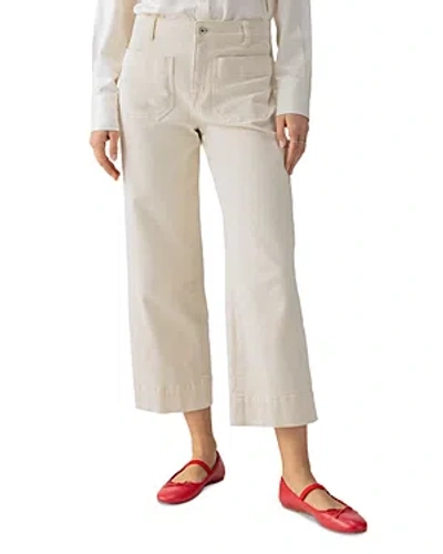 Sanctuary The Marine Cropped Wide Leg Pants In French Vanilla