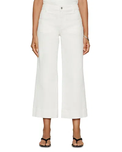 Sanctuary The Marine Cropped Wide Leg Pants In White