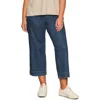 Sanctuary The Marine High Waist Patch Pocket Crop Jeans In Blue