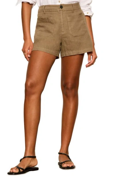 Sanctuary The Marine Linen Shorts In Brown