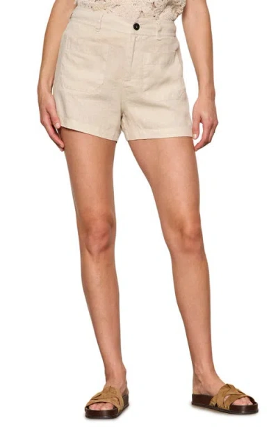 Sanctuary The Marine Linen Shorts In Neutral