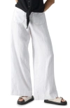Sanctuary Wide Leg Linen Blend Pants In White
