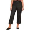 Sanctuary The Marine Patch Pocket Crop Wide Leg Jeans In Black