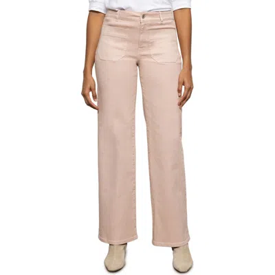 Sanctuary The Marine Patch Pocket Wide Leg Jeans In Light Rose