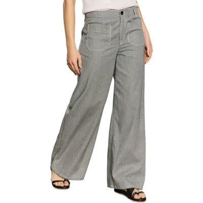 Sanctuary The Marine Stripe Patch Pocket Wide Leg Pants