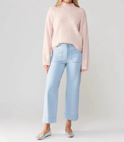 Sanctuary The Marine Crop Straight Leg Jeans In Blue