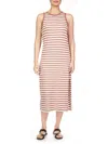 Sanctuary The Neutral Striped Maxi Dress In Brown In Pink