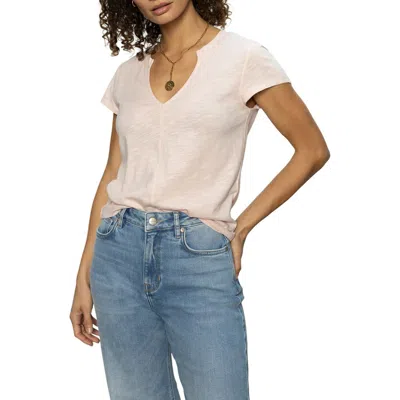 Sanctuary The New Girl Split Neck T-shirt In Earth Pink