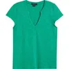 Sanctuary The New Girl Split Neck T-shirt In Palm