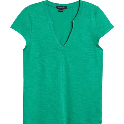 Sanctuary The New Girl Split Neck T-shirt In Palm