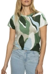 Sanctuary The Perfect Geo Print Cotton Blend Knit Top In Abstract
