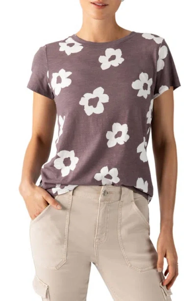 Sanctuary The Perfect Geo Print Cotton Blend Knit Top In Cocoa Flow