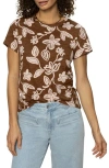 Sanctuary The Perfect Geo Print Cotton Blend Knit Top In Earth Ivy