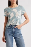 Sanctuary The Perfect Geo Print Cotton Blend Knit Top In Greener Pa