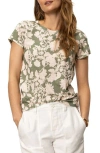 Sanctuary The Perfect Geo Print Cotton Blend Knit Top In Mint Leave
