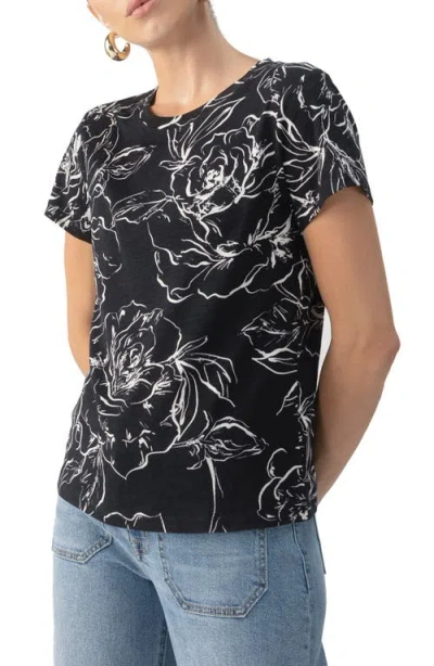 Sanctuary The Perfect Geo Print Cotton Blend Knit Top In Rose Stencil