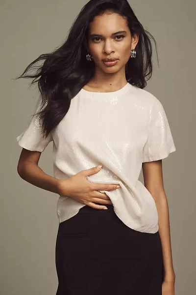 Sanctuary The Perfect Sequin Tee In Beige