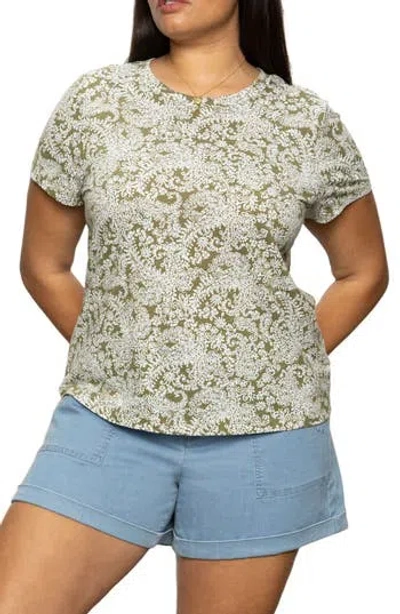 Sanctuary The Perfect Geo Print Cotton Blend Knit Top In Adorned