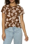 Sanctuary The Perfect Geo Print Cotton Blend Knit Top In Brown