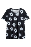 Sanctuary The Perfect Geo Print Cotton Blend Knit Top In Pearl Blue