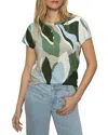 Sanctuary The Perfect Geo Print Cotton Blend Knit Top In Abstract Dreams