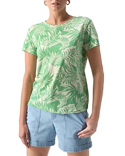 Sanctuary The Perfect Geo Print Cotton Blend Knit Top In Cool Palm