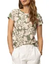 Sanctuary The Perfect Geo Print Cotton Blend Knit Top In Mint Leaves