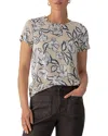 Sanctuary The Perfect Geo Print Cotton Blend Knit Top In Neutral Flower