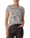Sanctuary The Perfect Geo Print Cotton Blend Knit Top In Neutral Flower