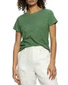 Sanctuary The Perfect Geo Print Cotton Blend Knit Top In Palm/chalk Stipe