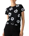 Sanctuary The Perfect Geo Print Cotton Blend Knit Top In Pearl Blue