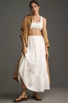 Sanctuary The Prairie Tiered Linen Maxi Skirt In White