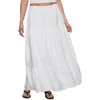 Sanctuary The Prairie Tiered Linen Maxi Skirt In White
