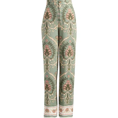 Sanctuary The Soft Print Pants In Mezzo Sage