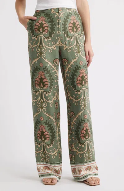 Sanctuary The Soft Trouser In Mezzo Sage In Multi