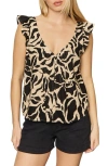 Sanctuary The Time Off Flutter Sleeve Button-up Top