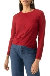 SANCTUARY SANCTUARY THE TWIST FRONT RIB KNIT TOP