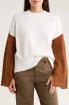 Sanctuary Throw Me On Colorblock Sweater In Brown