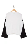 Sanctuary Throw Me On Colorblock Sweater In Scone/black