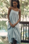 Sanctuary Tie-back Bubble Midi Dress In Blue