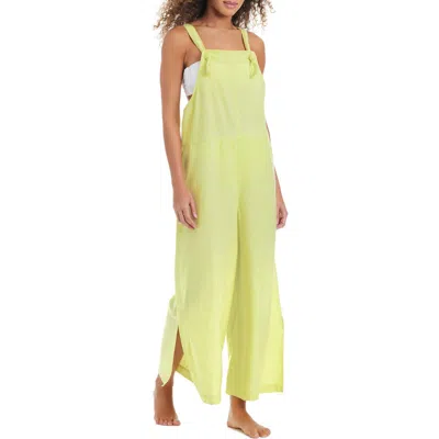 Sanctuary Tie Strap Cotton & Linen Cover-up Overalls