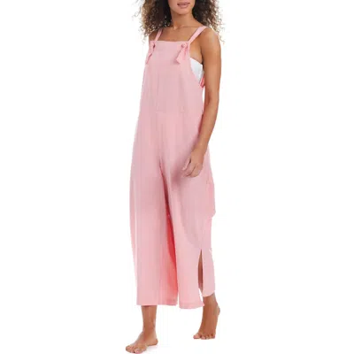 Sanctuary Tie Strap Cotton & Linen Cover-up Overalls