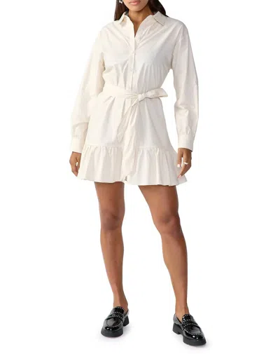 Sanctuary Tiered Shirt Dress In Toasted Marshmallow In White