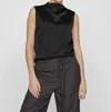 Sanctuary Time To Party Cowl Shell Top In Black In Black