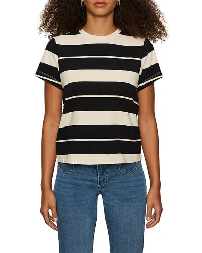 Sanctuary Timeless Stripe Organic Cotton T-shirt In Black
