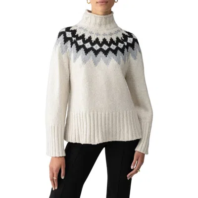 SANCTUARY SANCTUARY 'TIS THE SEASON FAIR ISLE MOCK NECK SWEATER
