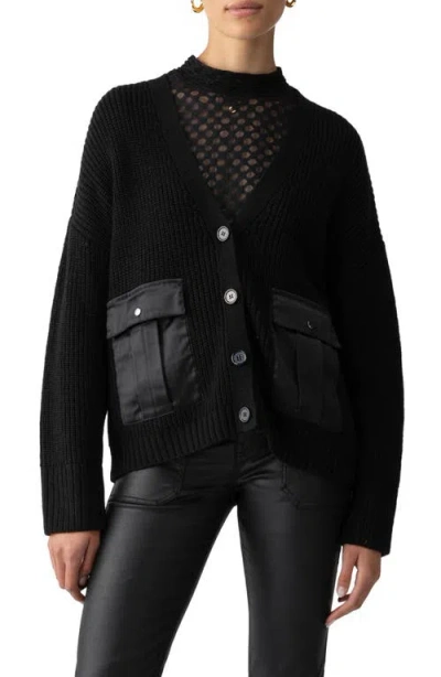 Sanctuary Trend Setter Cargo Cardigan In Black