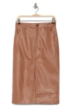 Sanctuary Triple Threat Midi Skirt In Raw Hide