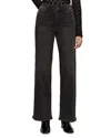 Sanctuary Tuxedo High Rise Relaxed Straight Jeans In Black Tie In Black