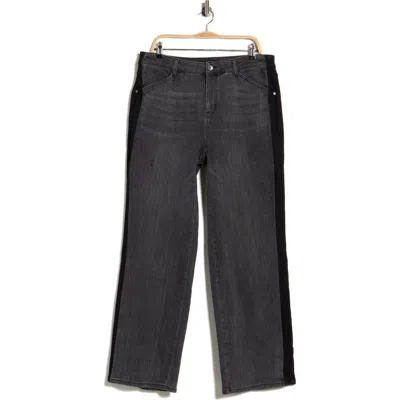 Sanctuary Tuxedo Relaxed Straight Leg Jeans In Black